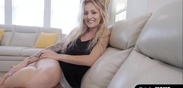  His russian blonde stepmother sucks like a real pro